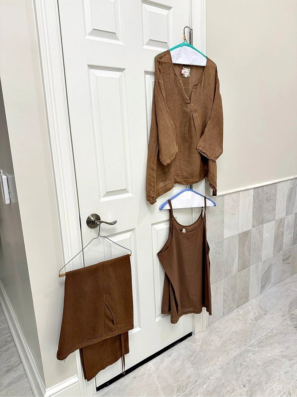Brown Layered Tunic Set